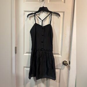 Morphine Generation Pixie Black 100% Silk Prom Cocktail Party Dress size 2